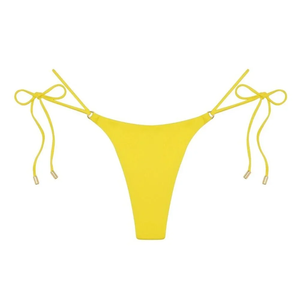MONDAY Swimwear Hanalei Bikini Bottom in Limoncello
